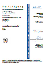 Herkunftszeichen Deutschland Zertifikat